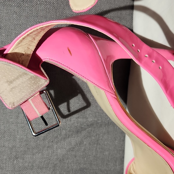 Calvin Klein Vivian Hot Pink Ankle Strap Sandal Heels Size 11 - Picture 3 of 13